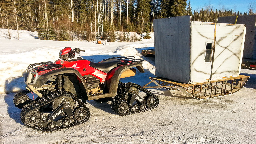 Treaded quad (ATV) used by Alpine Outfitters in Alberta, Canada